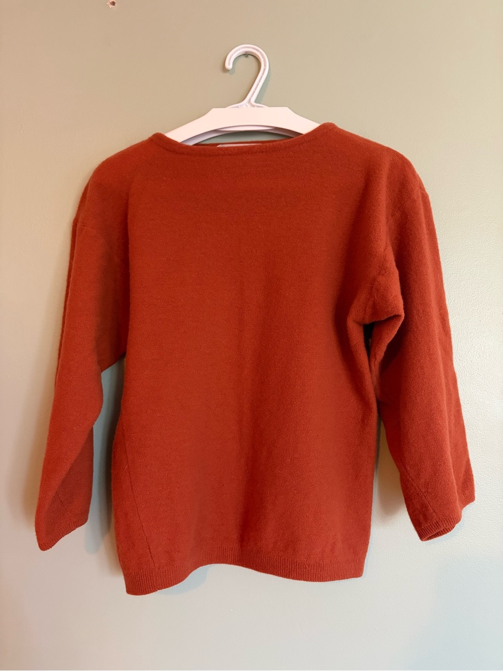St Lorenz VTG Tag Orange Knit Sweater Lambswool Blend Chunky Slouchy Academic M